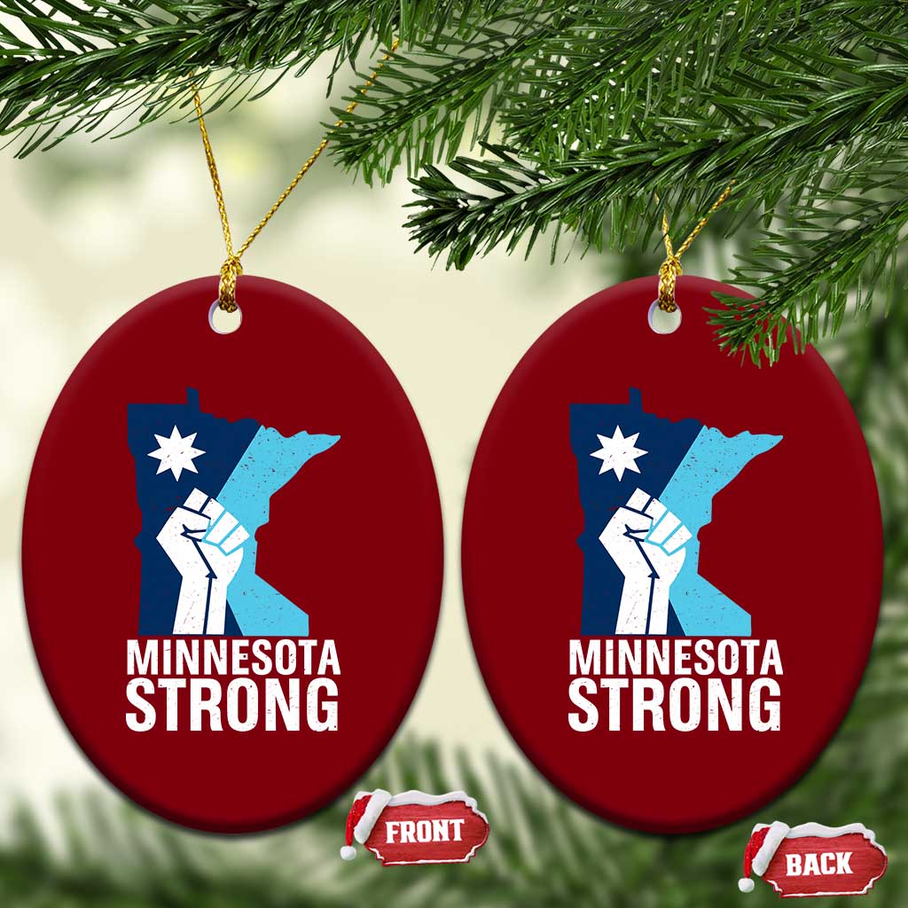 Minnesota Strong Ceramic Ornament Minneapolis Resist ICE Immigration Human Rights Protest