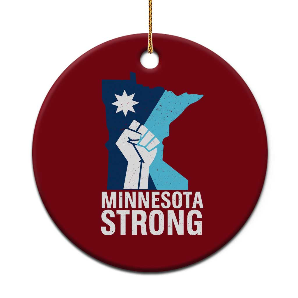 Minnesota Strong Ceramic Ornament Minneapolis Resist ICE Immigration Human Rights Protest