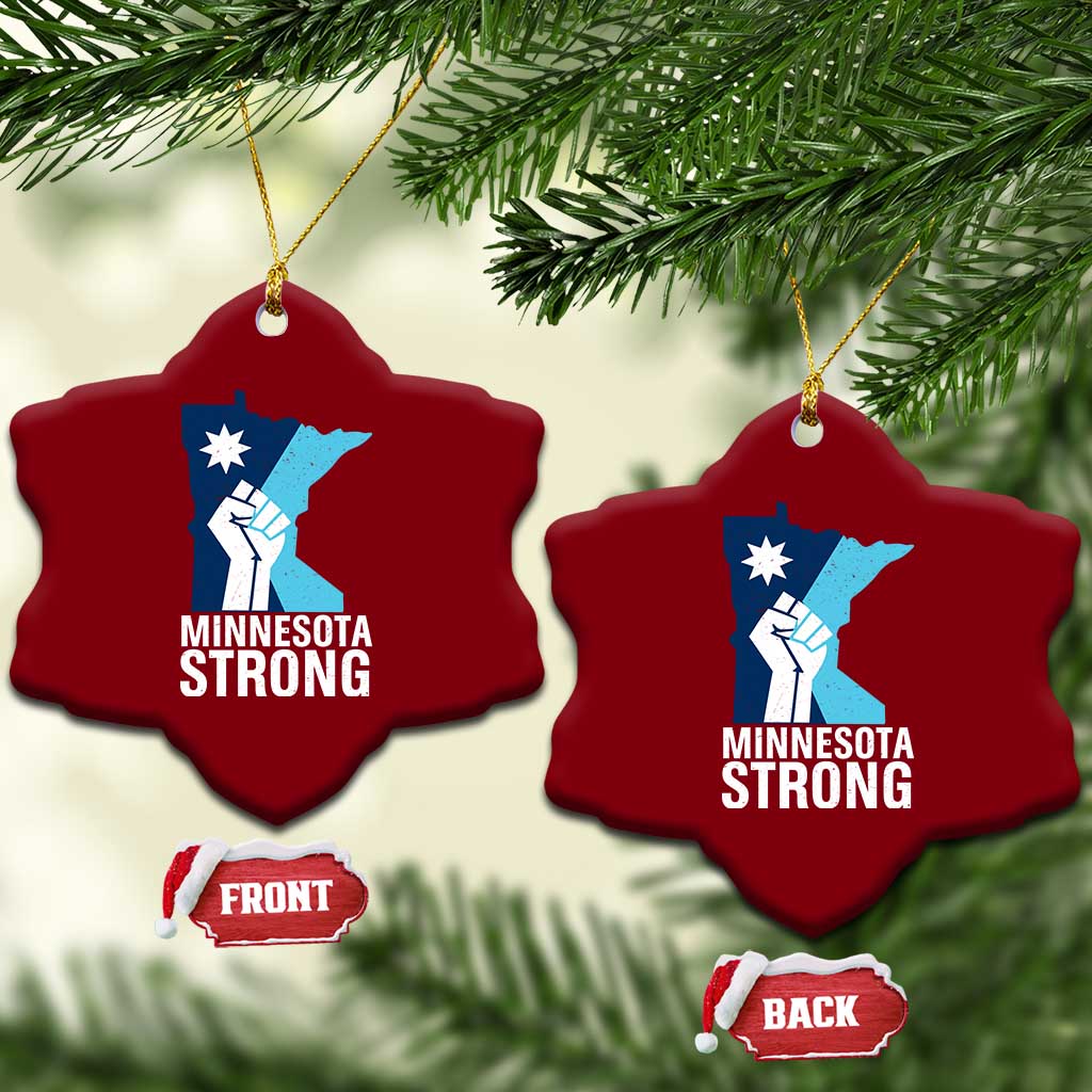 Minnesota Strong Ceramic Ornament Minneapolis Resist ICE Immigration Human Rights Protest