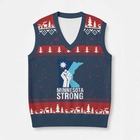 Minnesota Strong V-Neck Knit Sweater Vest Minneapolis Resist ICE Immigration Human Rights Protest