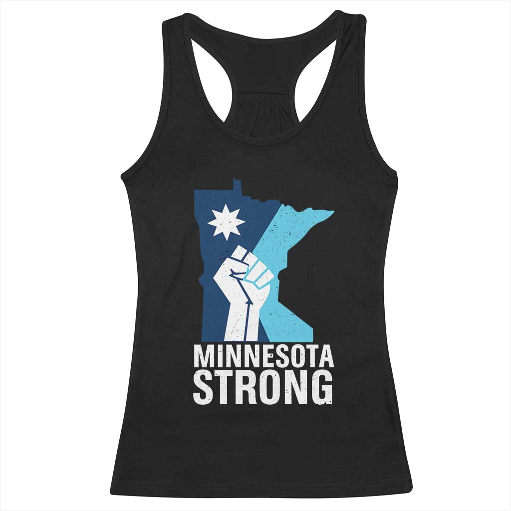 Minnesota Strong Racerback Tank Top Minneapolis Resist ICE Immigration Human Rights Protest