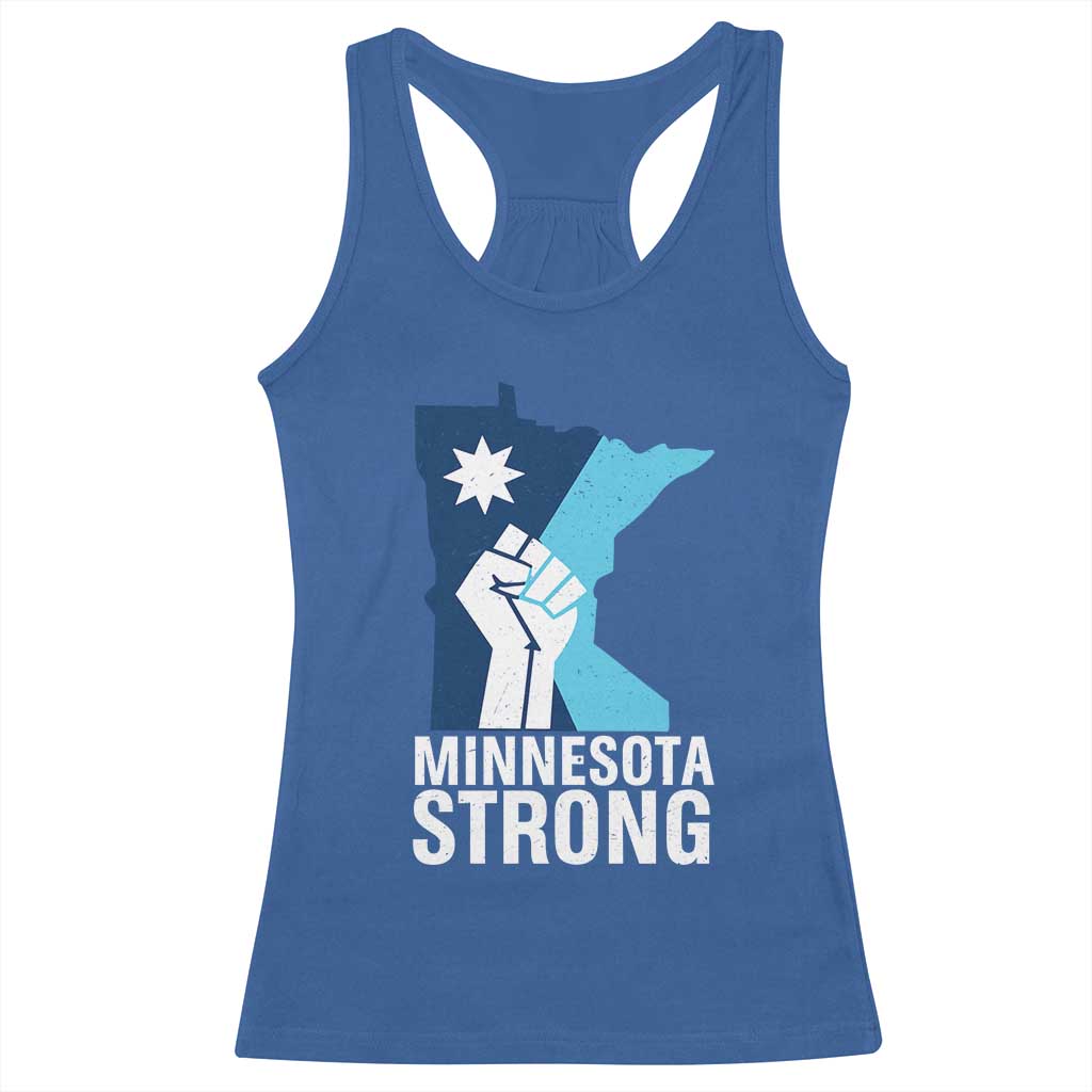 Minnesota Strong Racerback Tank Top Minneapolis Resist ICE Immigration Human Rights Protest