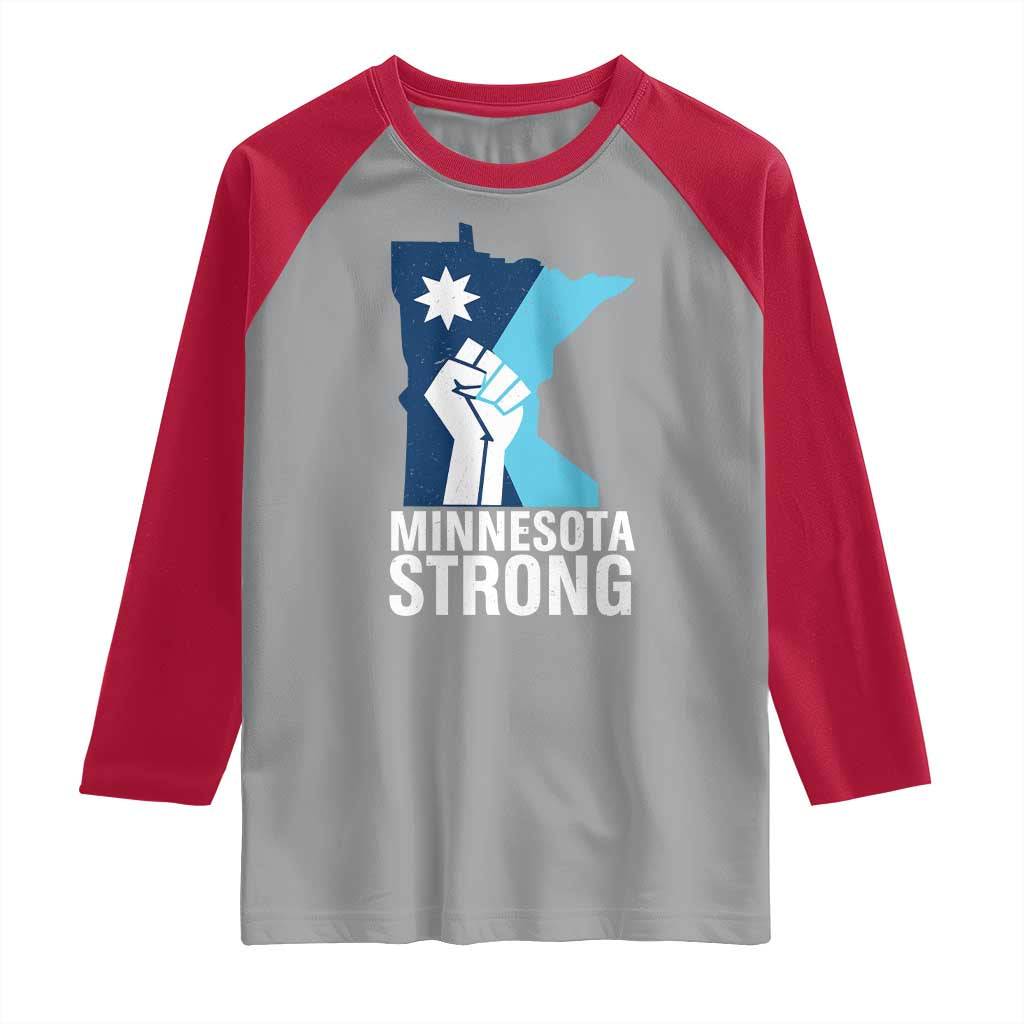Minnesota Strong Raglan Shirt Minneapolis Resist ICE Immigration Human Rights Protest