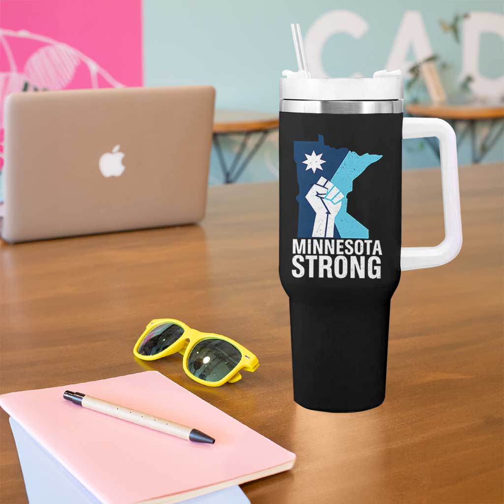Minnesota Strong Tumbler With Handle Minneapolis Resist ICE Immigration Human Rights Protest