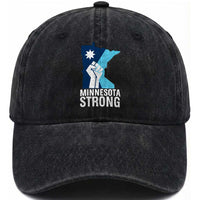 Minnesota Strong Washed Cotton Baseball Cap Minneapolis Resist ICE Immigration Human Rights Protest