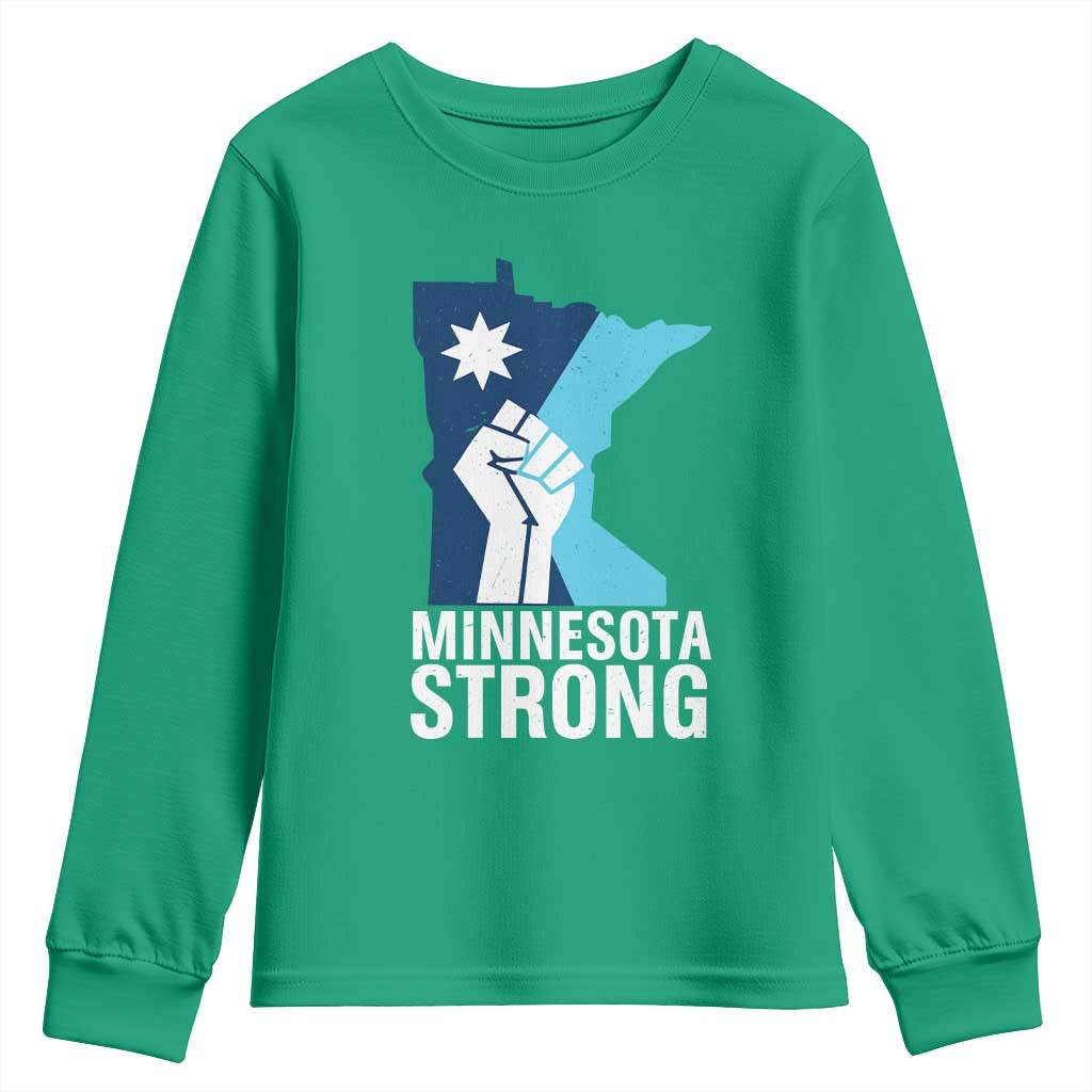 Minnesota Strong Youth Sweatshirt Minneapolis Resist ICE Immigration Human Rights Protest