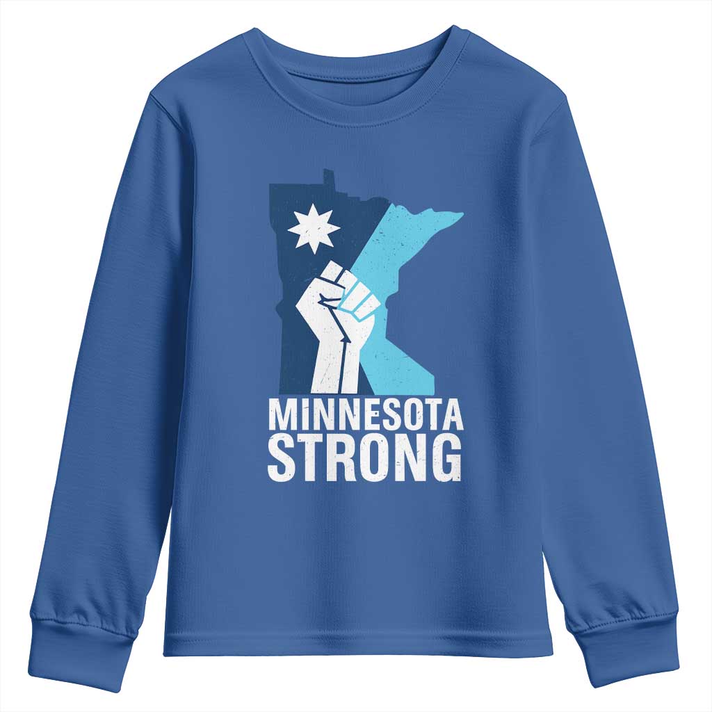 Minnesota Strong Youth Sweatshirt Minneapolis Resist ICE Immigration Human Rights Protest