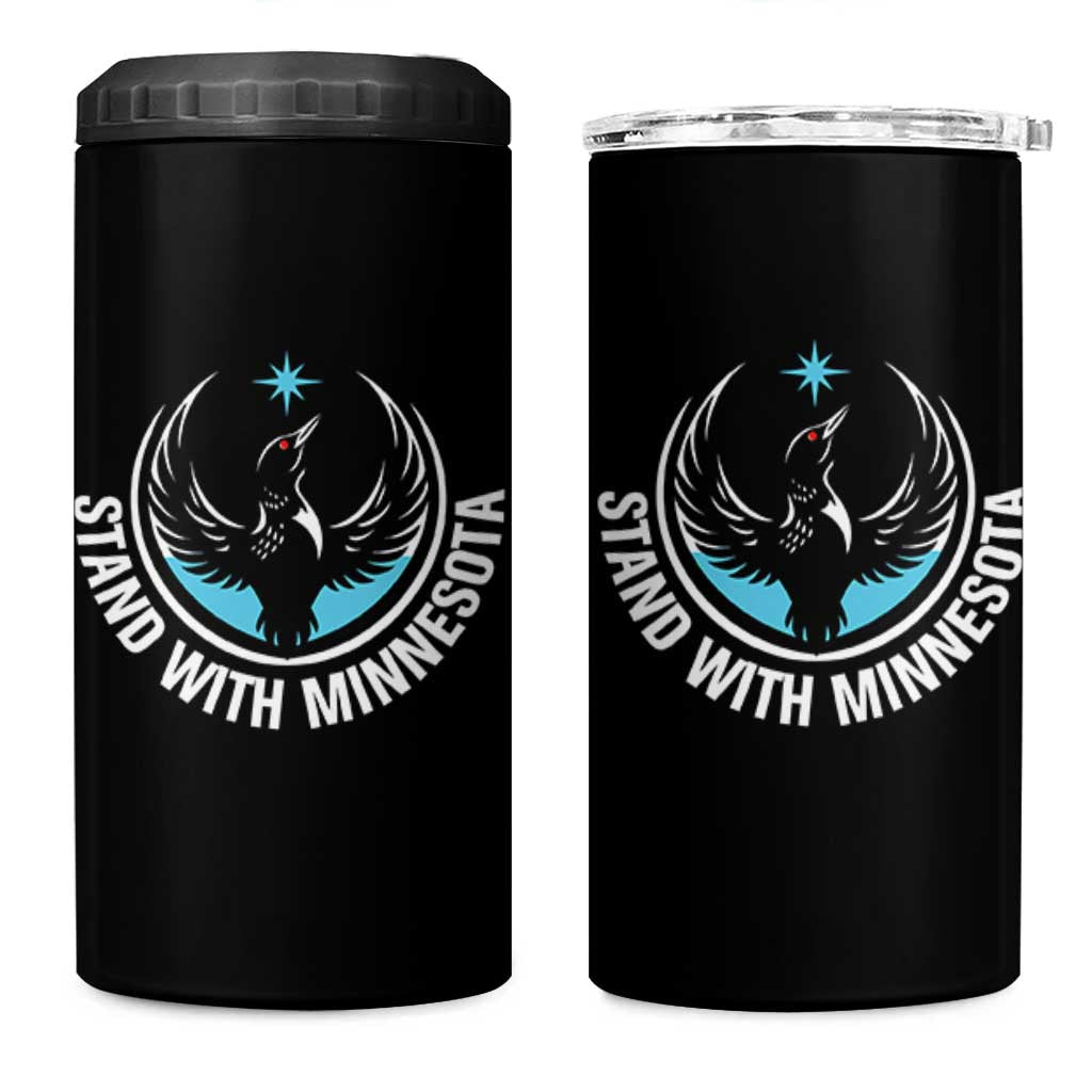 Minnesota Strong 4 in 1 Can Cooler Tumbler Stand With Minnesota Anti ICE Immigration Rights Protest