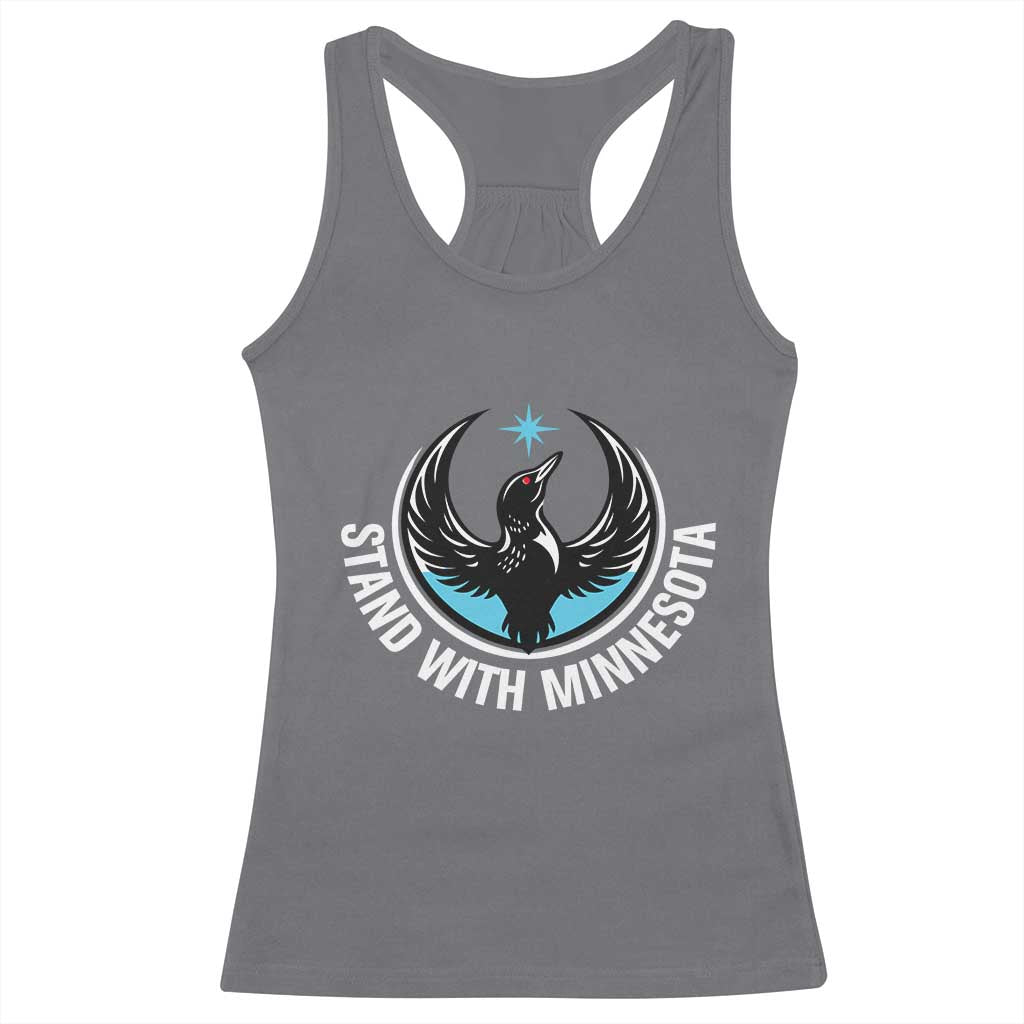 Minnesota Strong Racerback Tank Top Stand With Minnesota Anti ICE Immigration Rights Protest