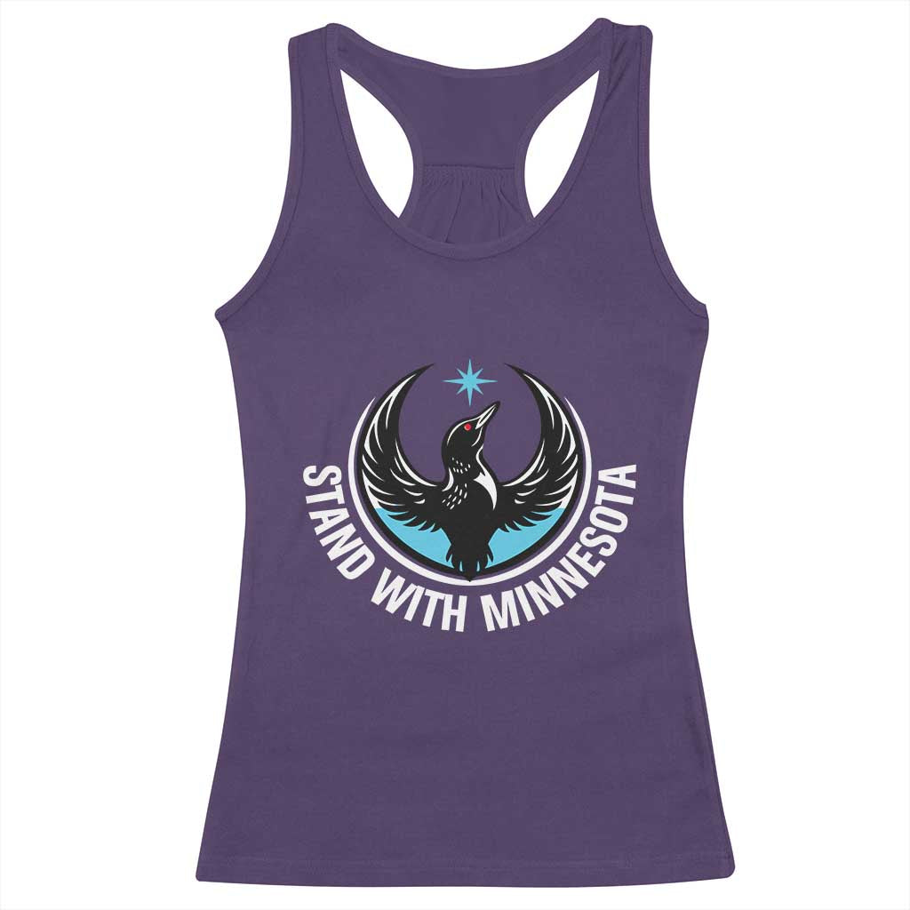 Minnesota Strong Racerback Tank Top Stand With Minnesota Anti ICE Immigration Rights Protest