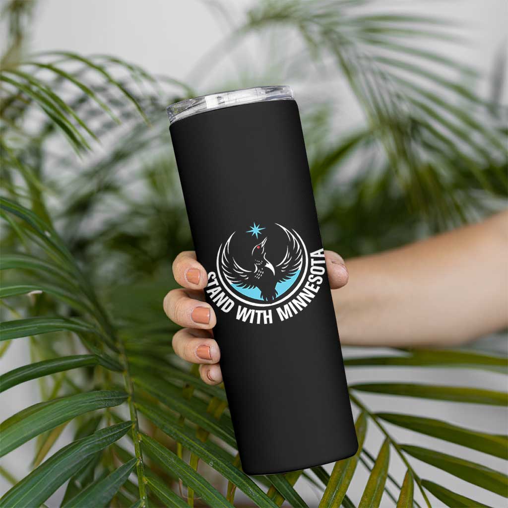 Minnesota Strong Skinny Tumbler Stand With Minnesota Anti ICE Immigration Rights Protest