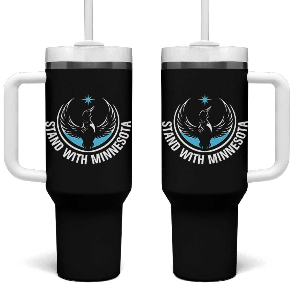 Minnesota Strong Tumbler With Handle Stand With Minnesota Anti ICE Immigration Rights Protest