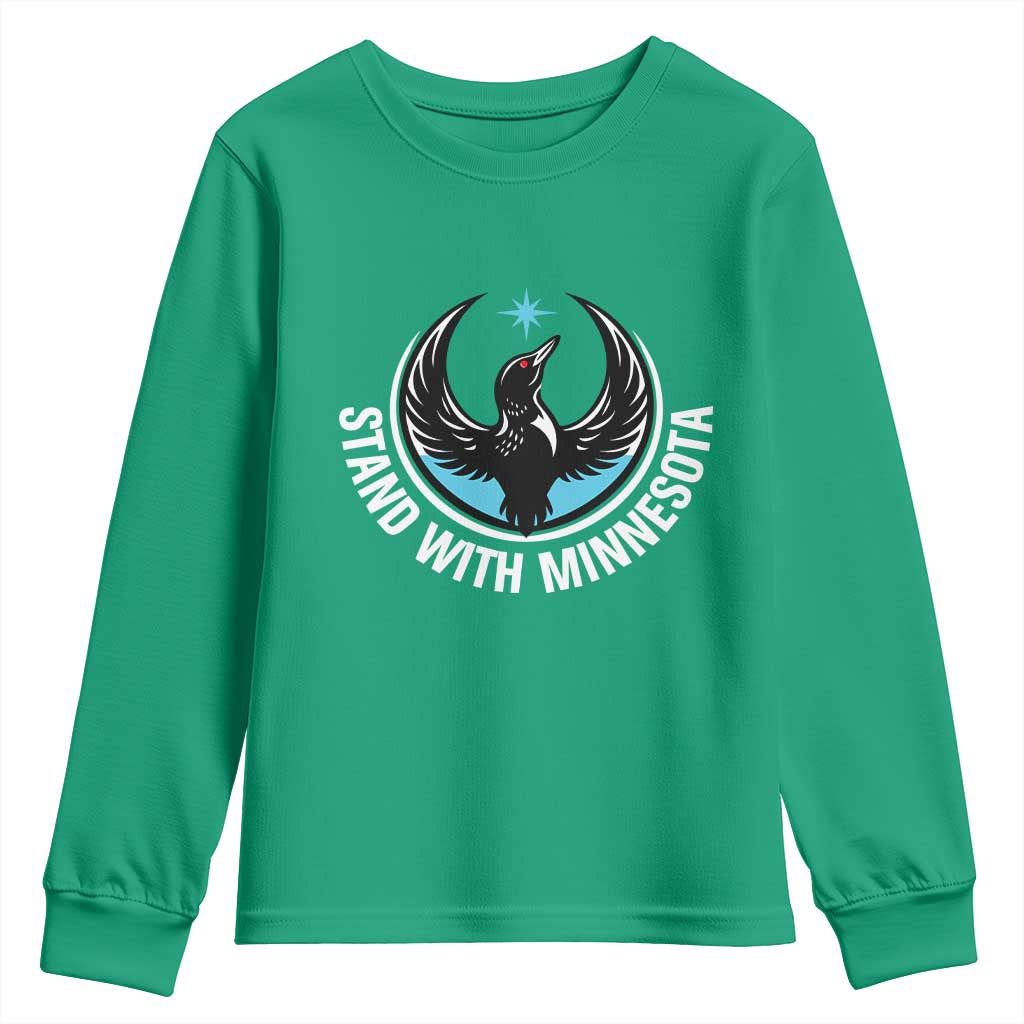 Minnesota Strong Youth Sweatshirt Stand With Minnesota Anti ICE Immigration Rights Protest