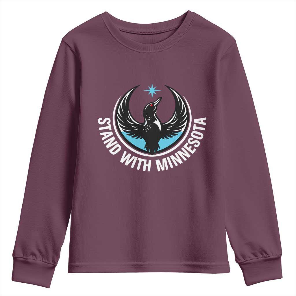 Minnesota Strong Youth Sweatshirt Stand With Minnesota Anti ICE Immigration Rights Protest