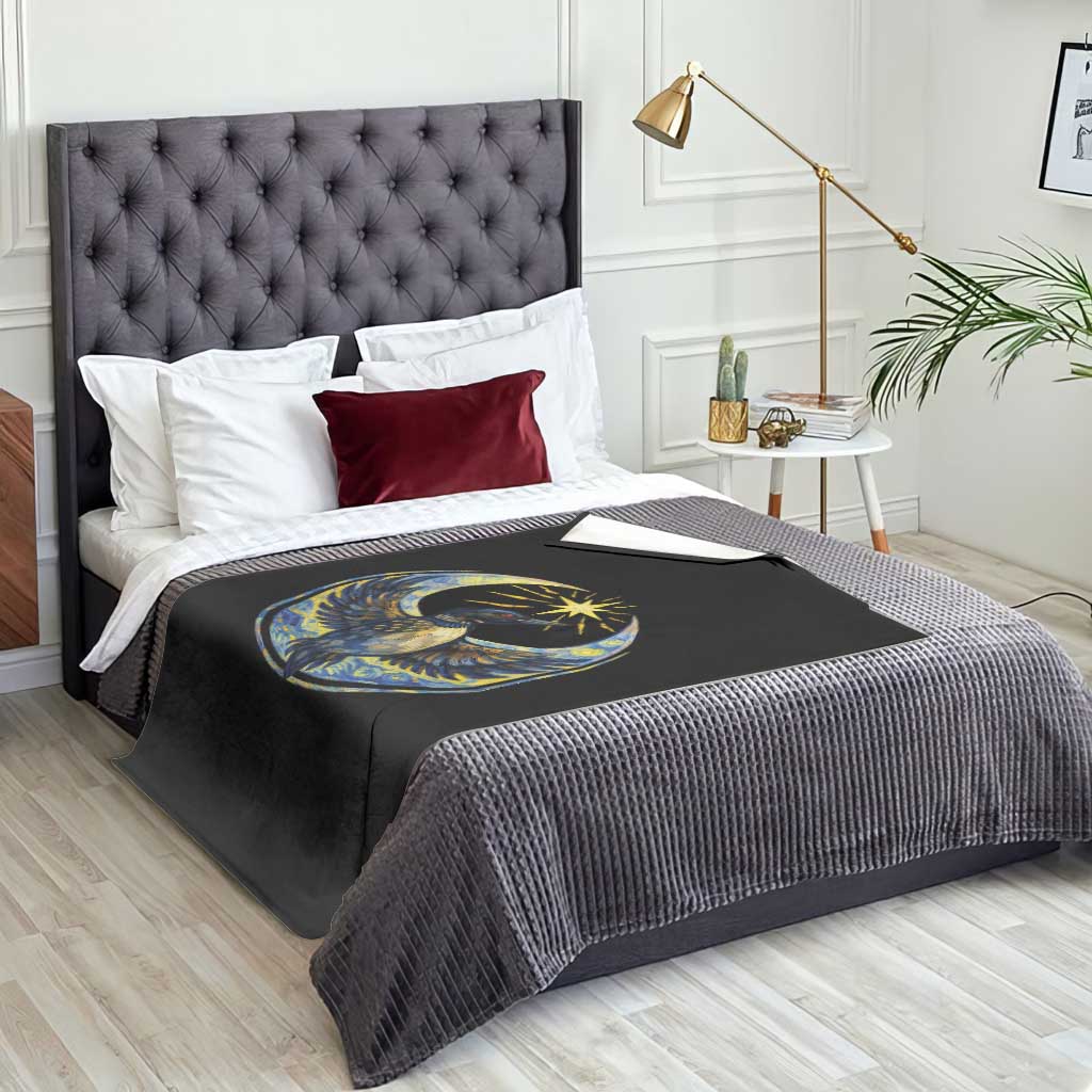 Minnesota Strong Throw Blanket Minneapolis Loon Starry Night Van Gogh