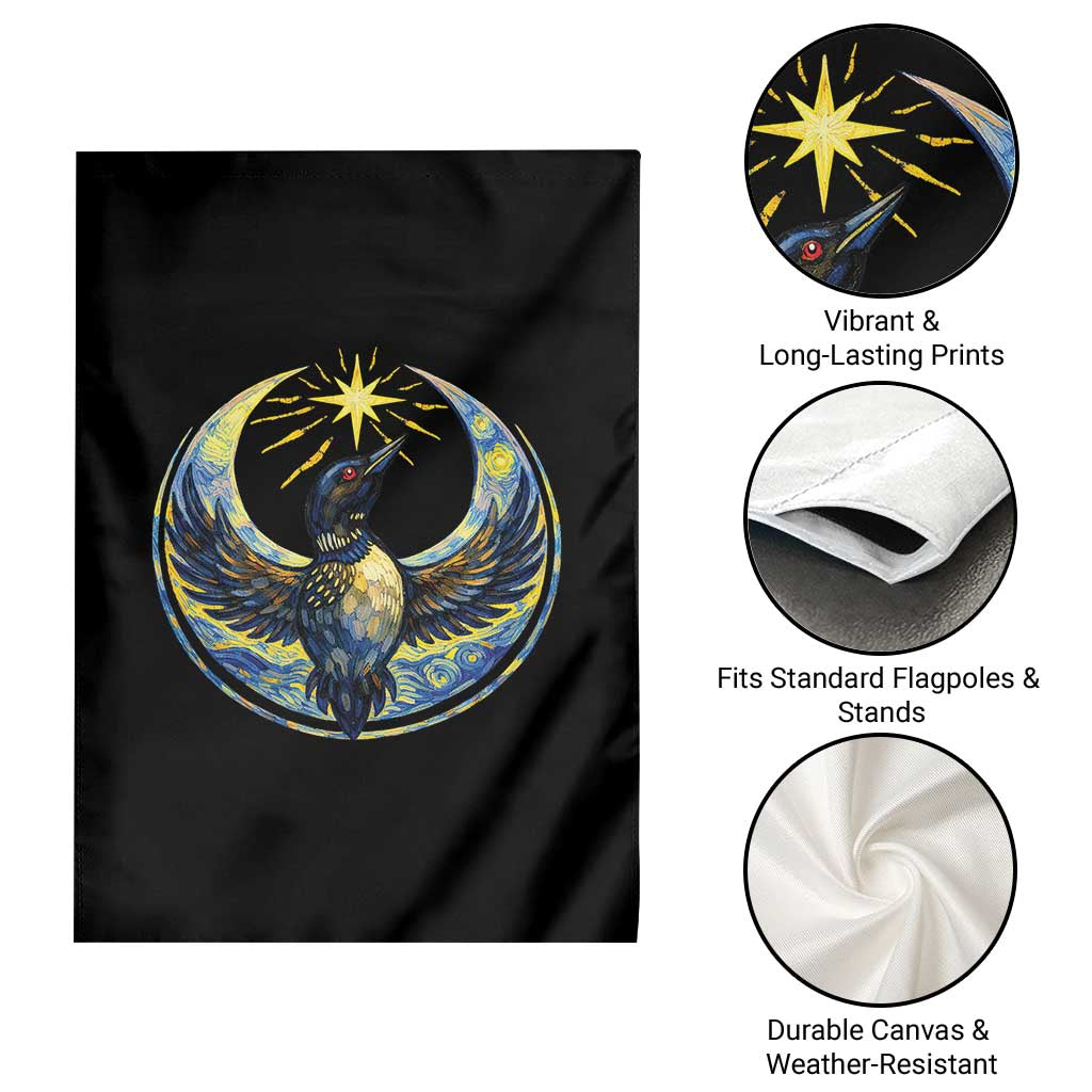 Minnesota Strong Garden Flag Minneapolis Loon Starry Night Van Gogh