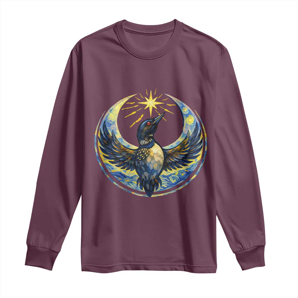Minnesota Strong Long Sleeve Shirt Minneapolis Loon Starry Night Van Gogh