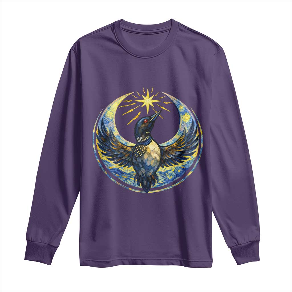Minnesota Strong Long Sleeve Shirt Minneapolis Loon Starry Night Van Gogh