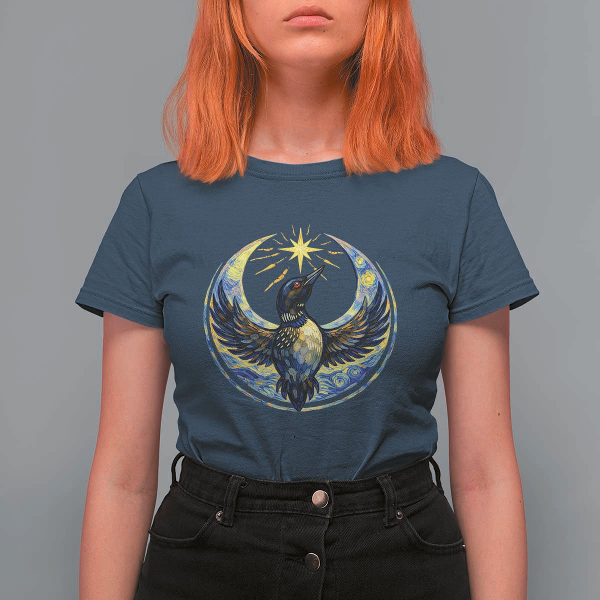 Minnesota Strong T Shirt For Women Minneapolis Loon Starry Night Van Gogh