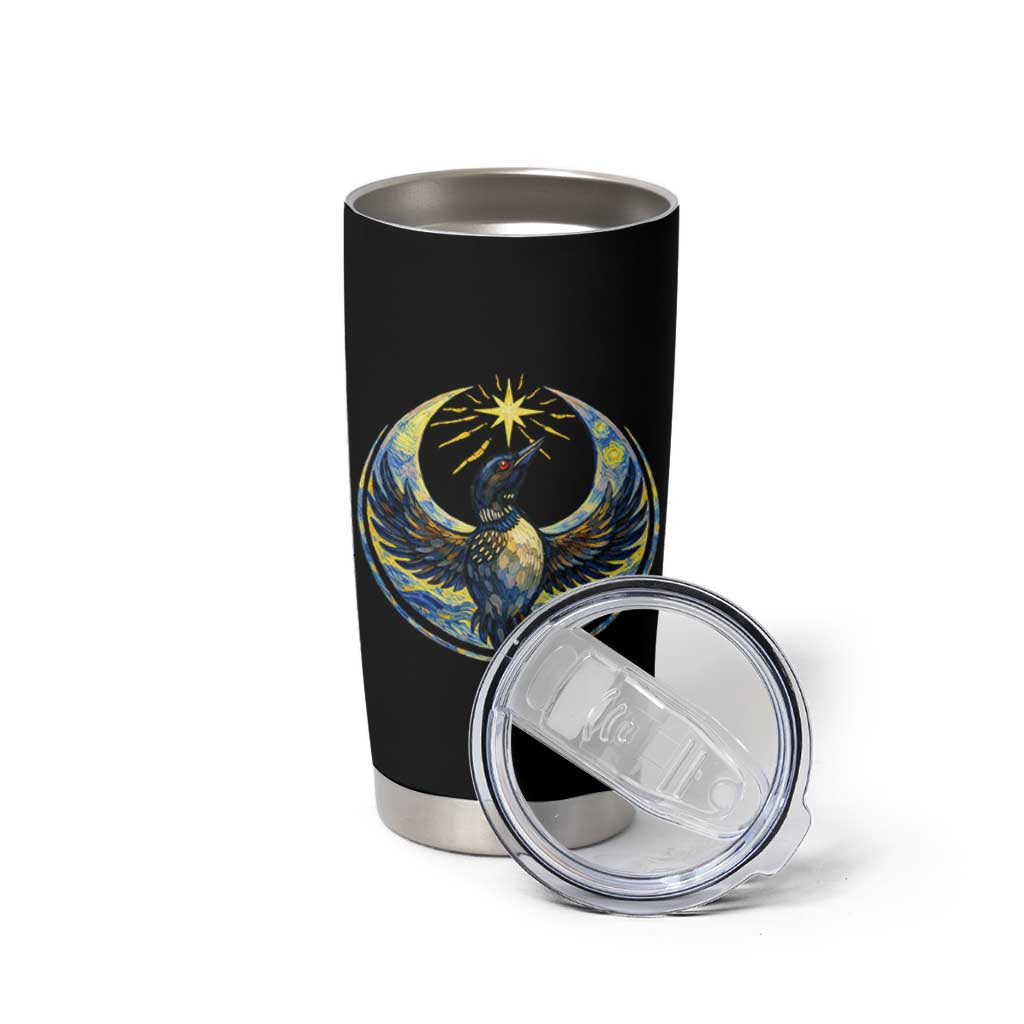 Minnesota Strong Tumbler Cup Minneapolis Loon Starry Night Van Gogh