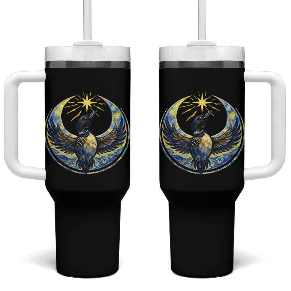Minnesota Strong Tumbler With Handle Minneapolis Loon Starry Night Van Gogh