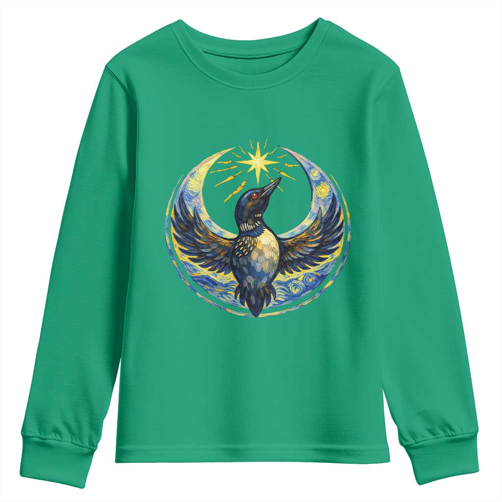 Minnesota Strong Youth Sweatshirt Minneapolis Loon Starry Night Van Gogh