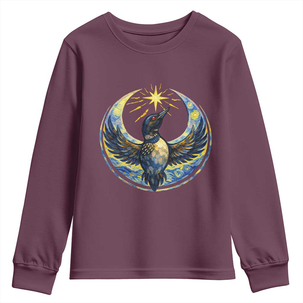 Minnesota Strong Youth Sweatshirt Minneapolis Loon Starry Night Van Gogh