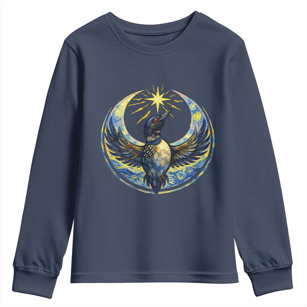 Minnesota Strong Youth Sweatshirt Minneapolis Loon Starry Night Van Gogh