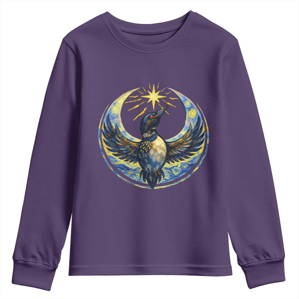 Minnesota Strong Youth Sweatshirt Minneapolis Loon Starry Night Van Gogh