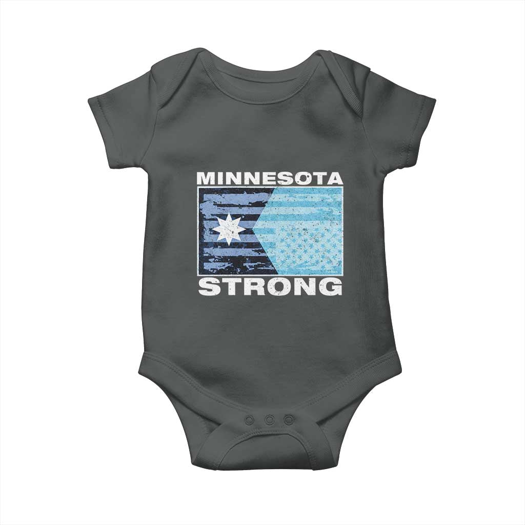 Minnesota Strong Baby Onesie MN State Flag Political Protest MN Resistance Abolish ICE