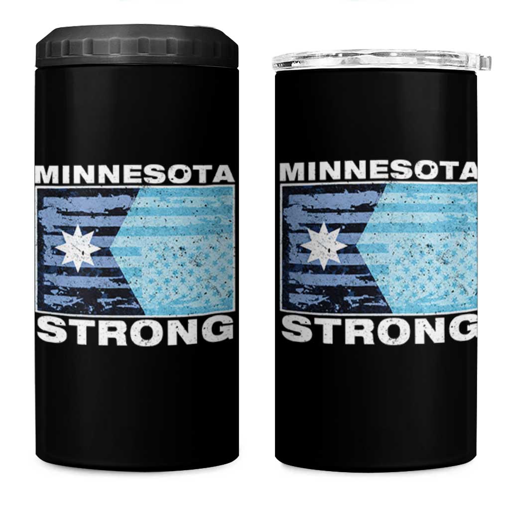 Minnesota Strong 4 in 1 Can Cooler Tumbler MN State Flag Political Protest MN Resistance Abolish ICE