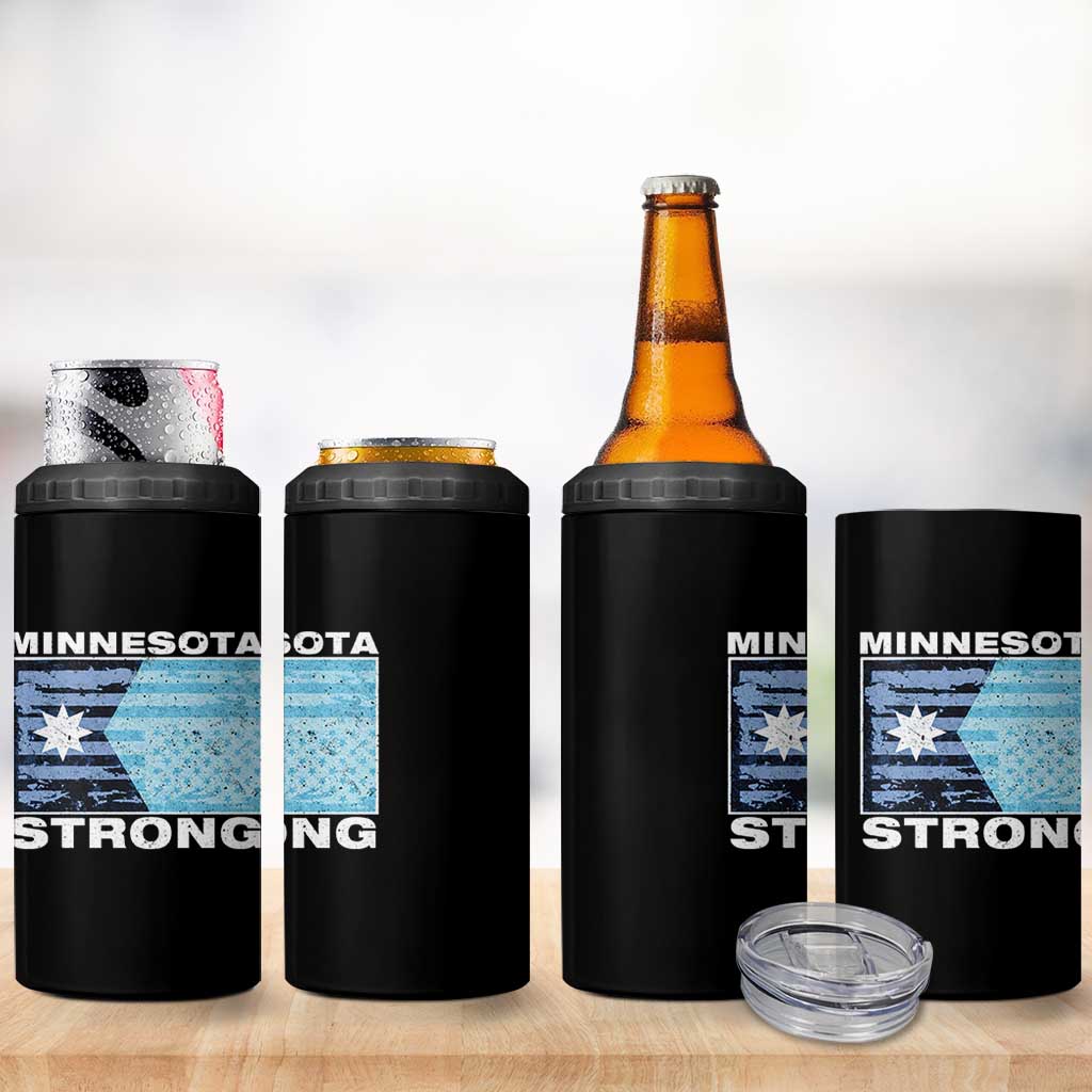 Minnesota Strong 4 in 1 Can Cooler Tumbler MN State Flag Political Protest MN Resistance Abolish ICE