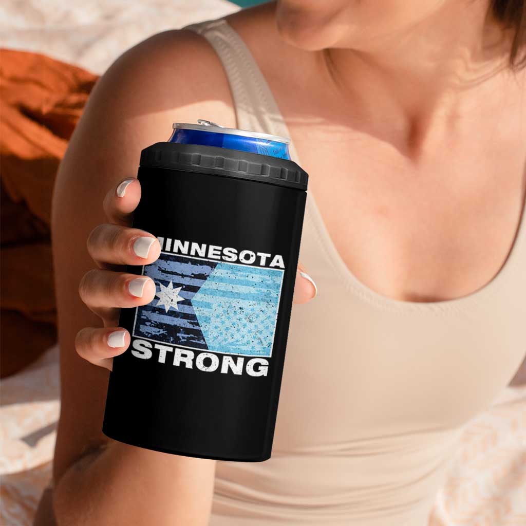 Minnesota Strong 4 in 1 Can Cooler Tumbler MN State Flag Political Protest MN Resistance Abolish ICE