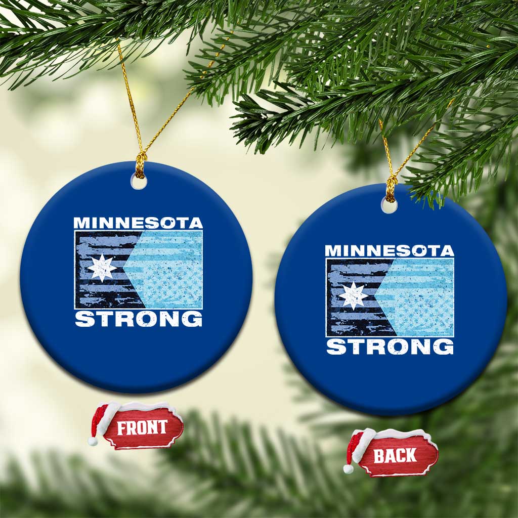 Minnesota Strong Ceramic Ornament MN State Flag Political Protest MN Resistance Abolish ICE