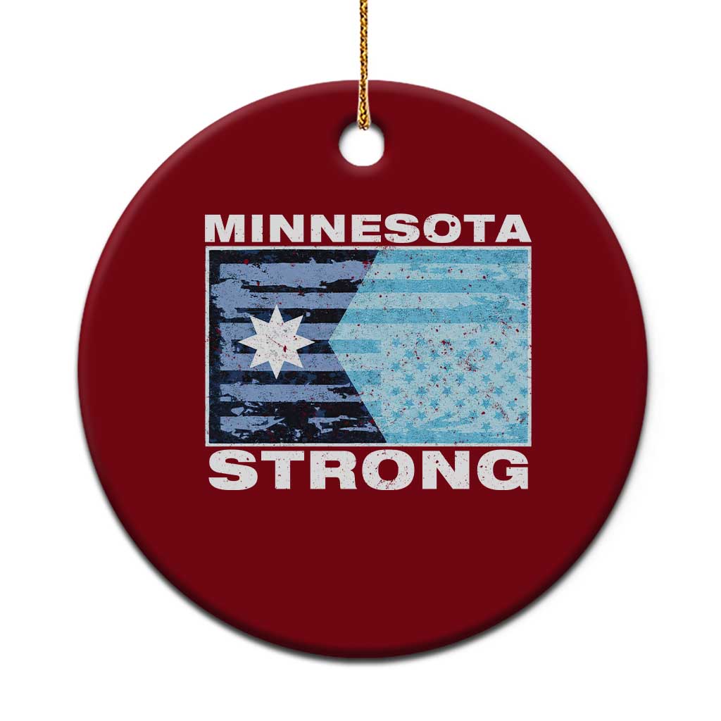 Minnesota Strong Ceramic Ornament MN State Flag Political Protest MN Resistance Abolish ICE