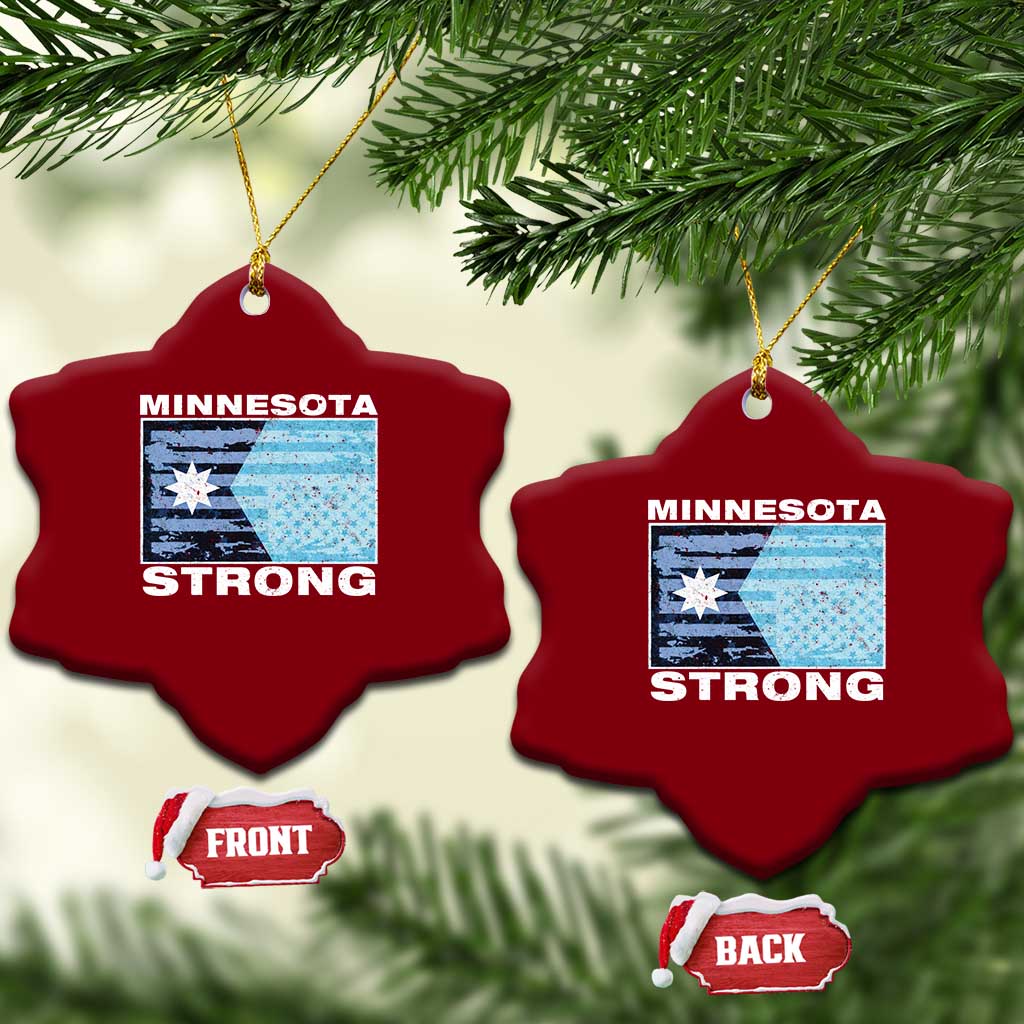 Minnesota Strong Ceramic Ornament MN State Flag Political Protest MN Resistance Abolish ICE