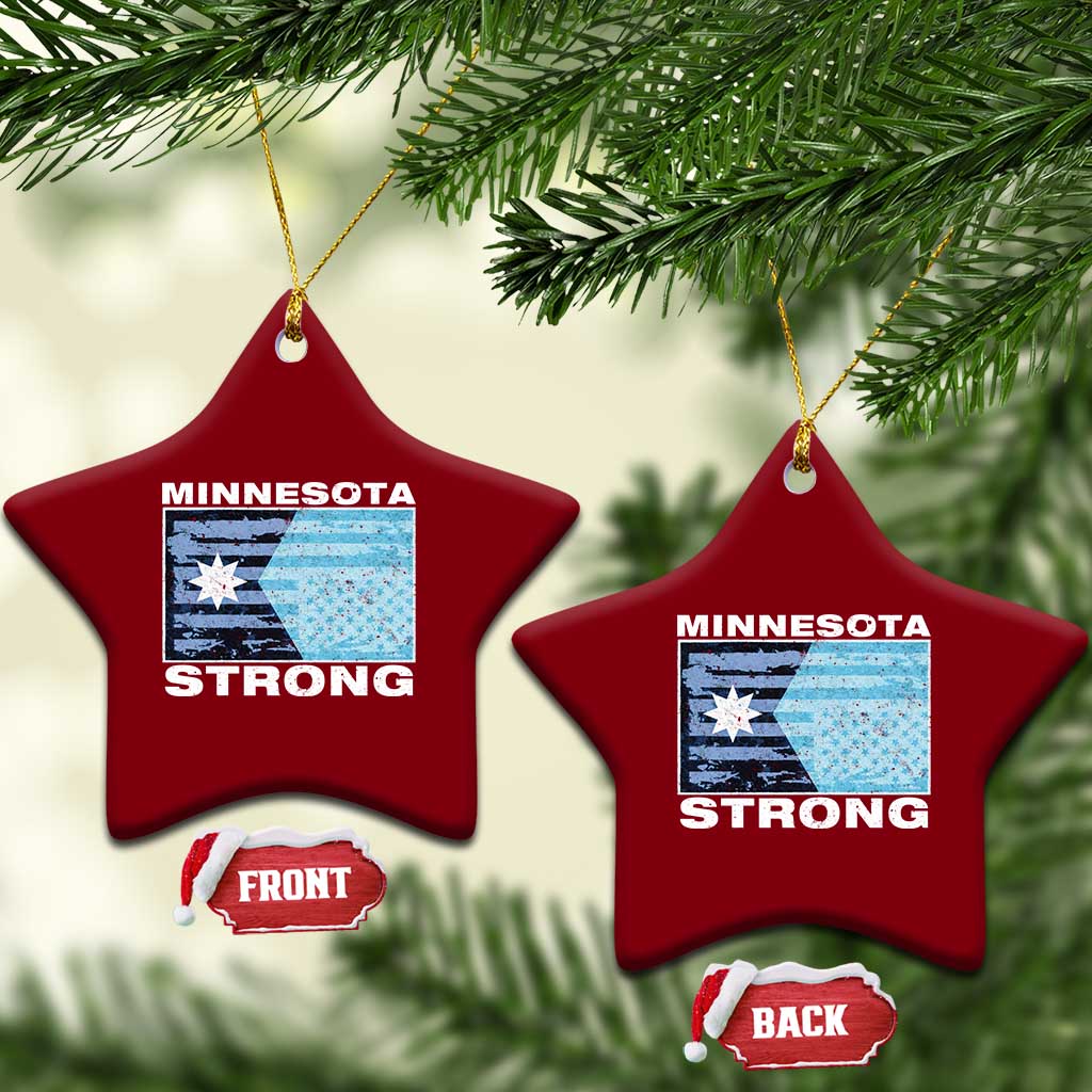 Minnesota Strong Ceramic Ornament MN State Flag Political Protest MN Resistance Abolish ICE