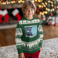 Minnesota Strong Ugly Christmas Sweater MN State Flag Political Protest MN Resistance Abolish ICE