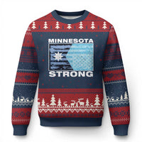 Minnesota Strong Ugly Christmas Sweater MN State Flag Political Protest MN Resistance Abolish ICE