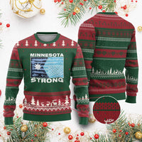 Minnesota Strong Ugly Christmas Sweater MN State Flag Political Protest MN Resistance Abolish ICE