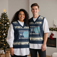 Minnesota Strong V-Neck Knit Sweater Vest MN State Flag Political Protest MN Resistance Abolish ICE