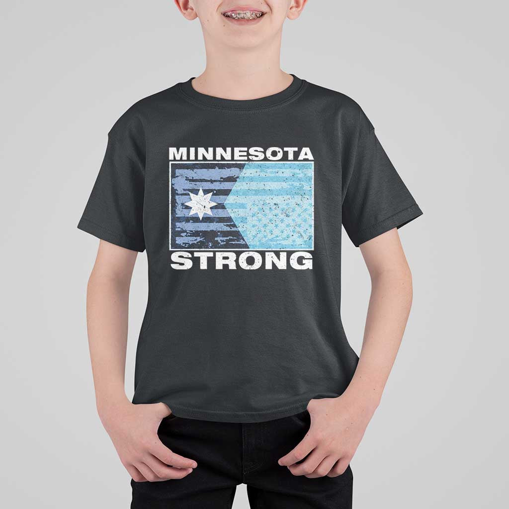 Minnesota Strong T Shirt For Kid MN State Flag Political Protest MN Resistance Abolish ICE