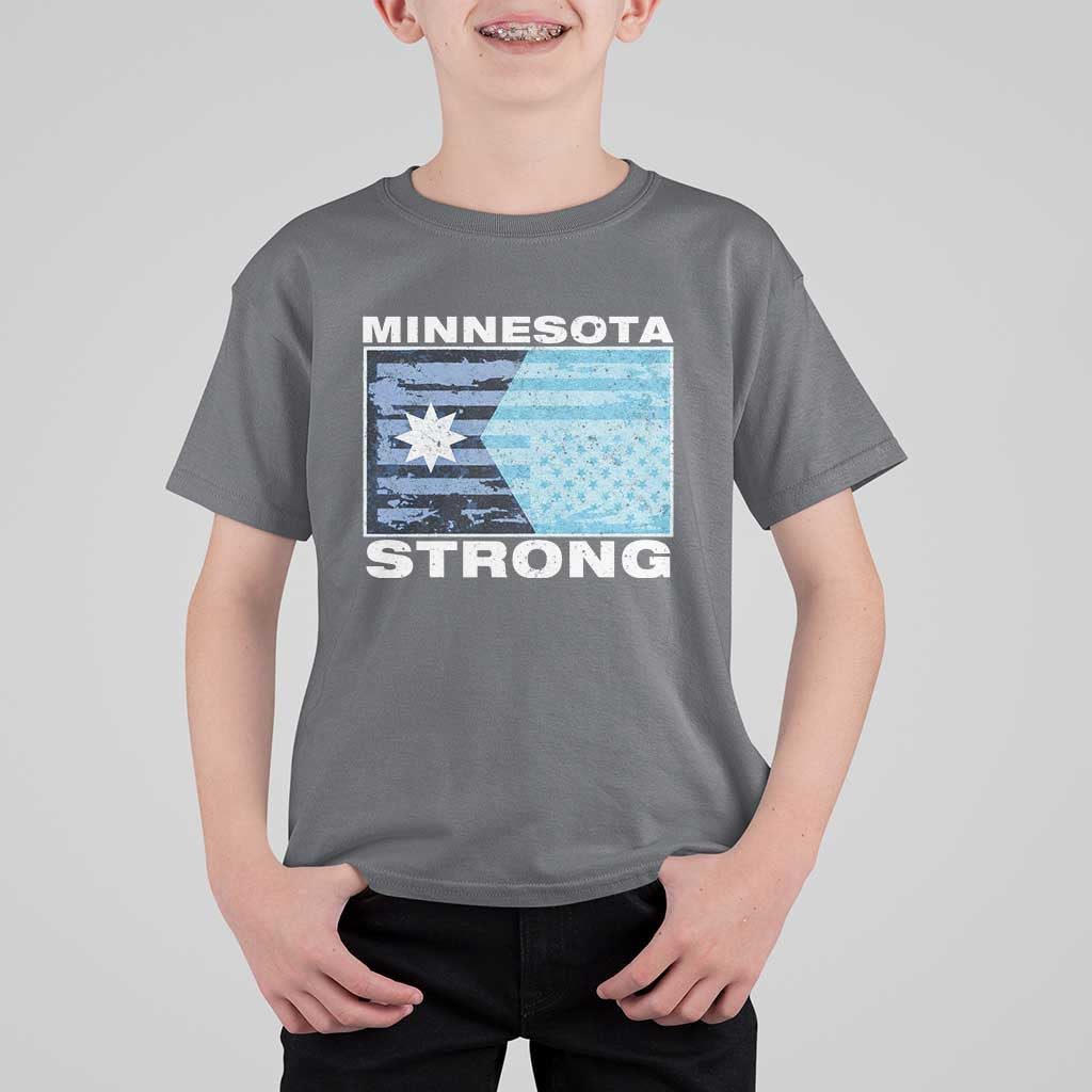 Minnesota Strong T Shirt For Kid MN State Flag Political Protest MN Resistance Abolish ICE
