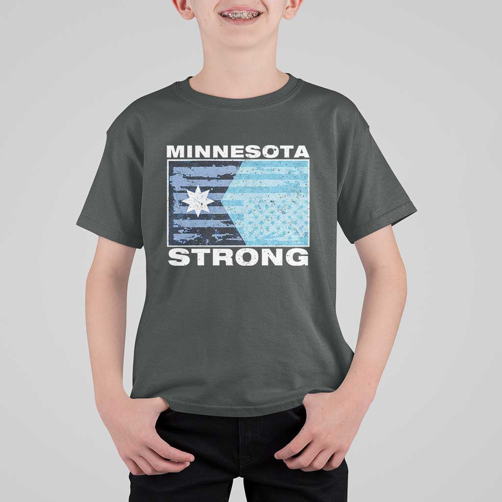 Minnesota Strong T Shirt For Kid MN State Flag Political Protest MN Resistance Abolish ICE