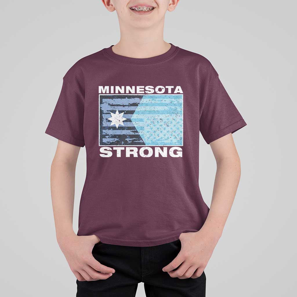 Minnesota Strong T Shirt For Kid MN State Flag Political Protest MN Resistance Abolish ICE