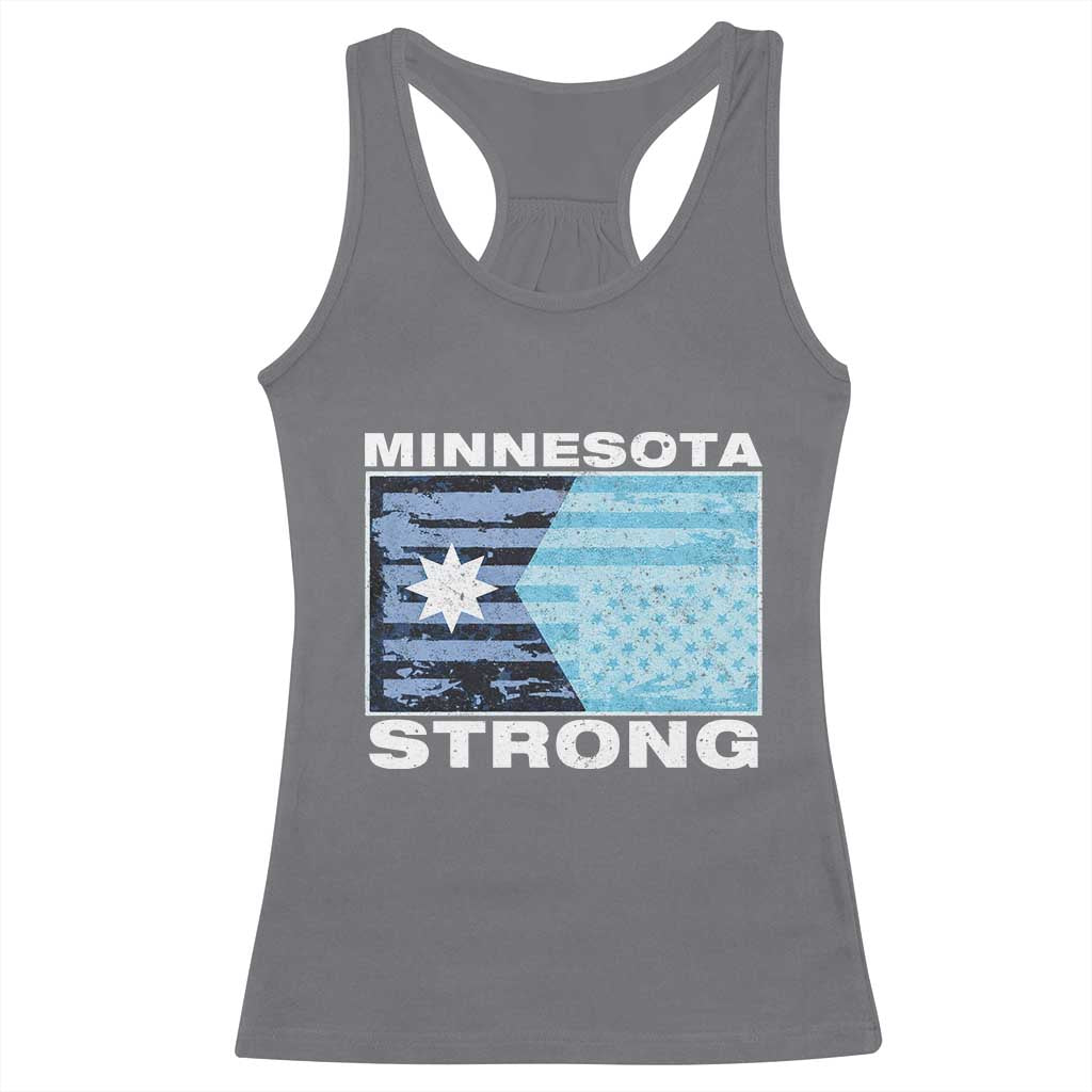 Minnesota Strong Racerback Tank Top MN State Flag Political Protest MN Resistance Abolish ICE