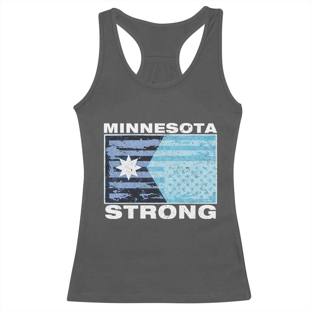 Minnesota Strong Racerback Tank Top MN State Flag Political Protest MN Resistance Abolish ICE