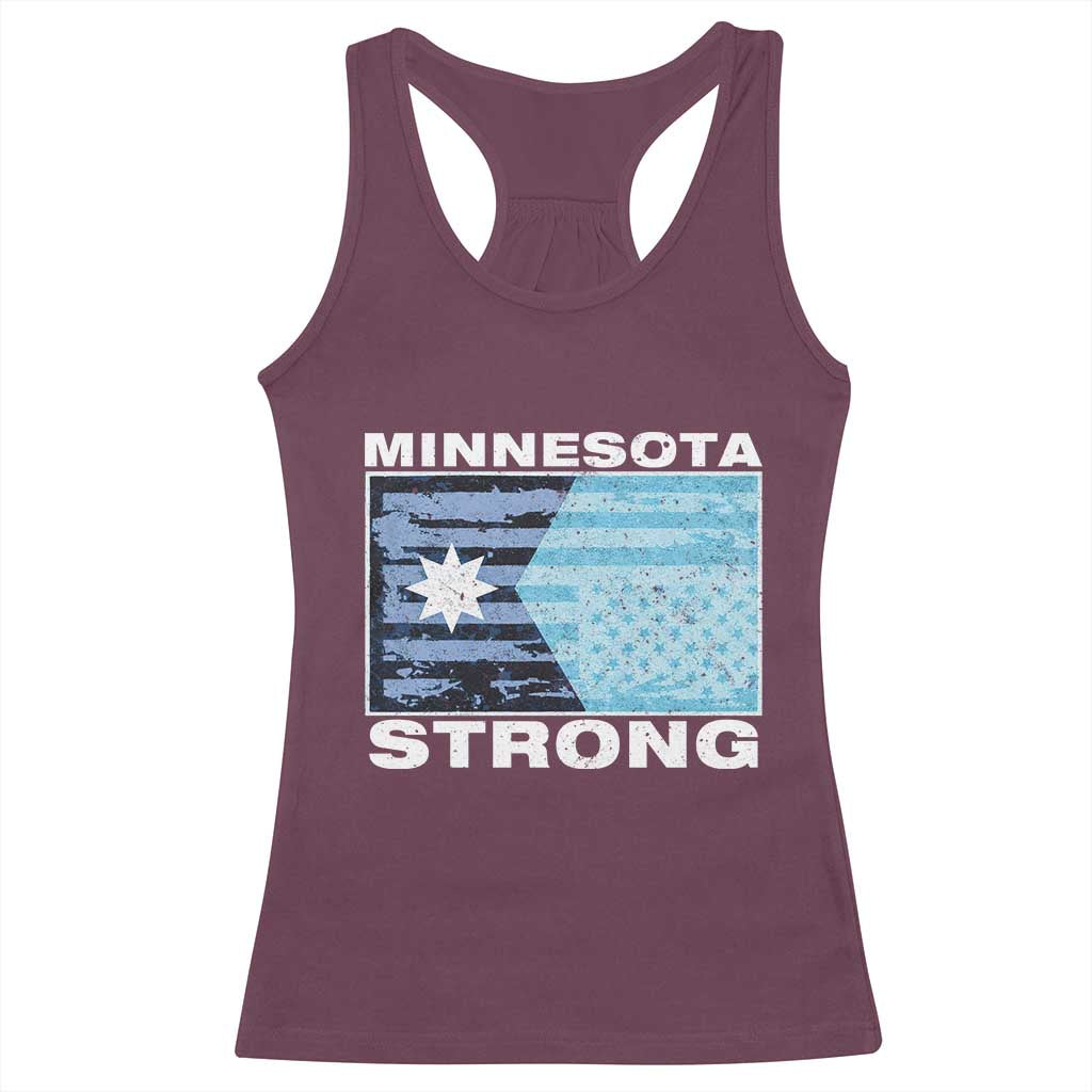 Minnesota Strong Racerback Tank Top MN State Flag Political Protest MN Resistance Abolish ICE
