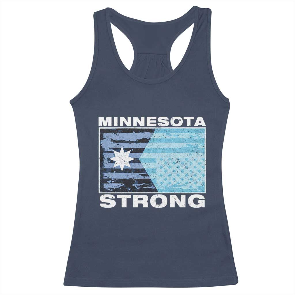 Minnesota Strong Racerback Tank Top MN State Flag Political Protest MN Resistance Abolish ICE