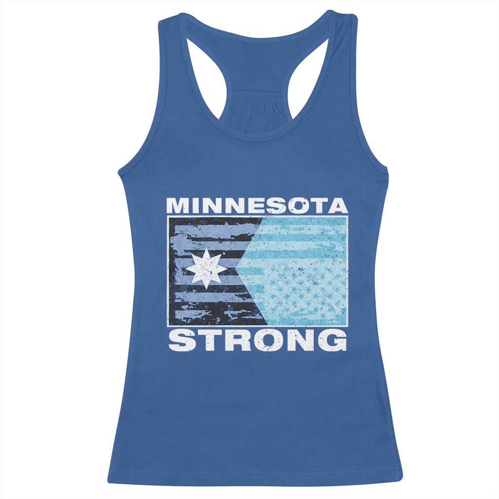 Minnesota Strong Racerback Tank Top MN State Flag Political Protest MN Resistance Abolish ICE